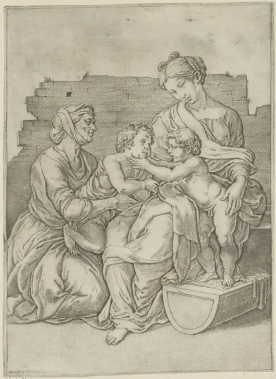 Maria met Kind, de H. Elisabet en de jonge Johannes de Doper