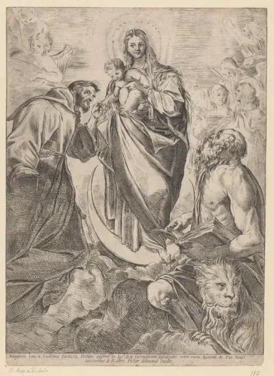 Maria met Kind, de heilige Franciscus en de heilige Hieronymus