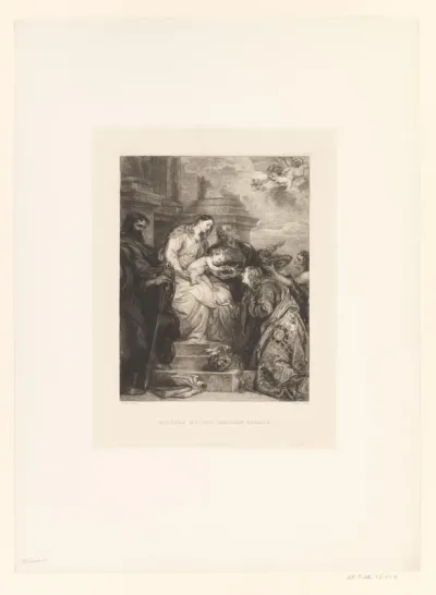 Maria met kind de heilige Rosalia