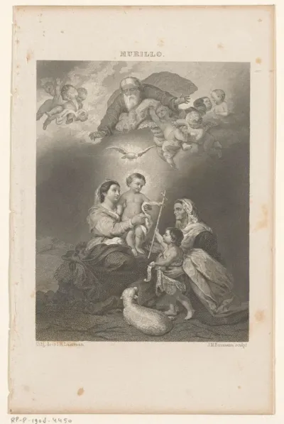 Maria met kind, de jonge Johannes de Doper en de heilige Elisabet