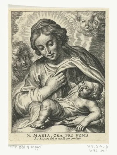 Maria met Kind en cherubijnen