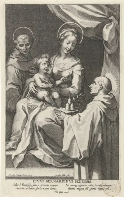 Maria met Kind en de H. Bernardinus van Siena en H. Gerardus