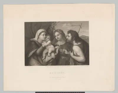 Maria met Kind en de heiligen Catharina en Johannes de Doper