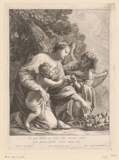 Maria met Kind en een engel