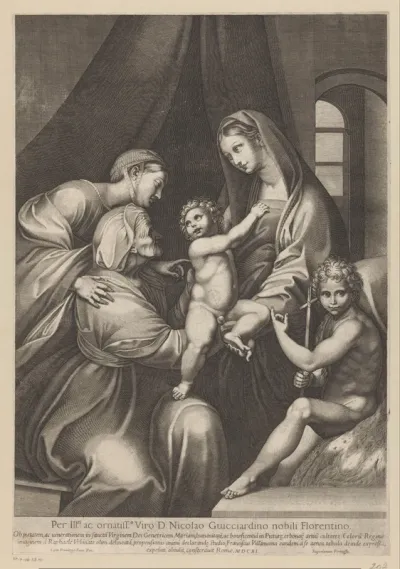 Maria met Kind en Elisabet, Catharina en Johannes de Doper
