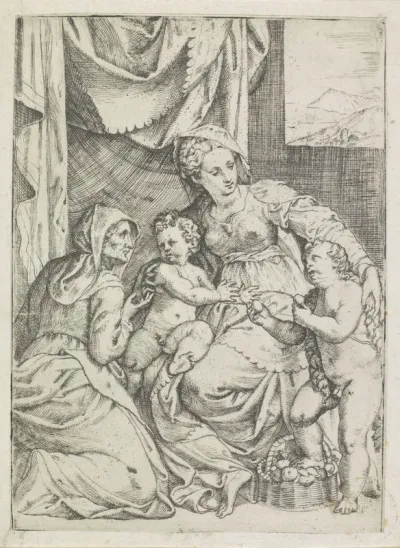 Maria met Kind en Elisabet met de jonge Johannes de Doper