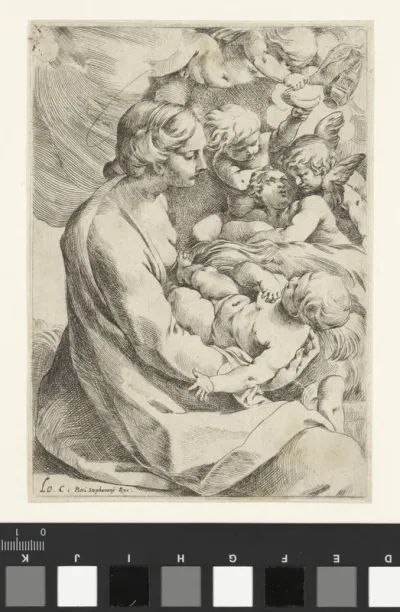 Maria met Kind en engelen