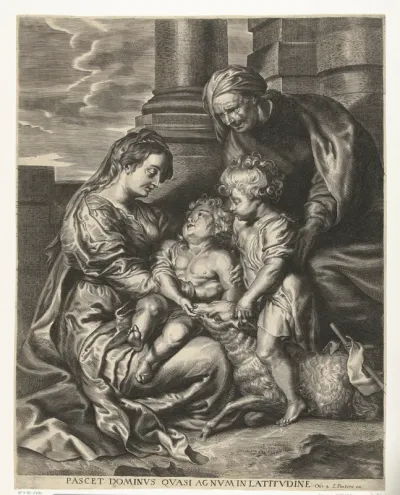 Maria met kind en heilige Anna en heilige Johannes
