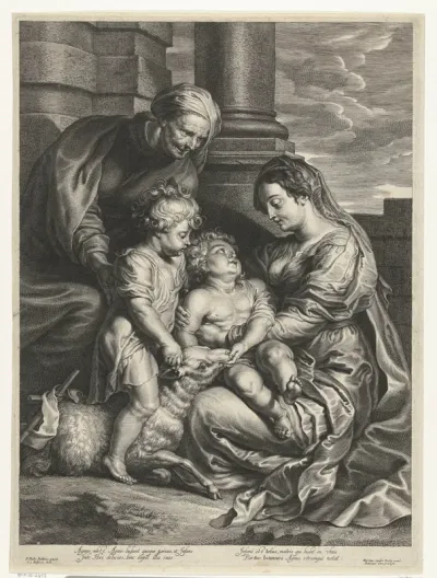 Maria met kind en heilige Anna en heilige Johannes