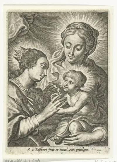 Maria met kind en heilige Catharina van Alexandrië