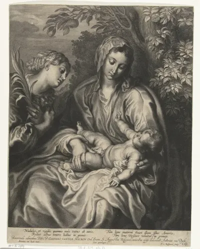 Maria met kind en heilige Catharina