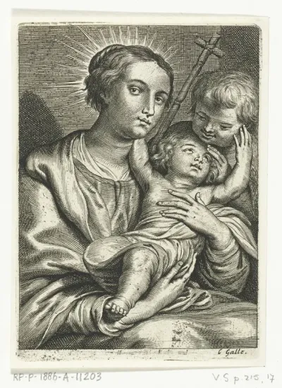 Maria met kind en Johannes de Doper