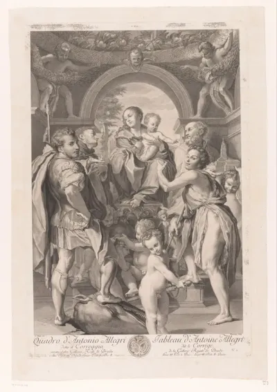 Maria met Kind en Johannes de Doper, H. Geminianus, H. Petrus Martyr en H. Joris
