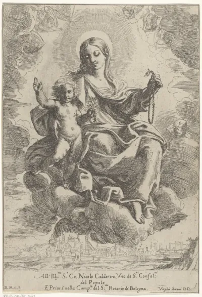 Maria met Kind en rozenkrans