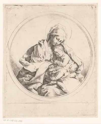 Maria met Kind in een cirkel