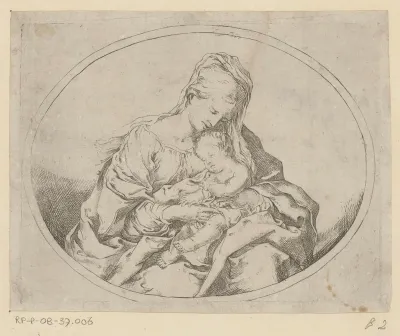 Maria met Kind in een ovaal