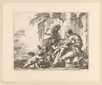 Maria met Kind, Johannes de Doper, Elisabeth en engelen