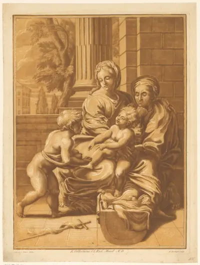 Maria met kind, Johannes en Elisabeth