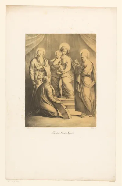 Maria met kind omringd door Paulus, Petrus en Catharina van Alexandrië