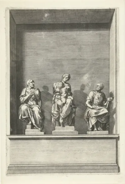 Maria met Kind tussen de H. Cosmas en Damianus