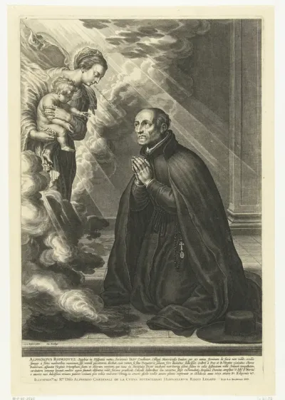 Maria met kind verschijnen aan heilige Alfons Rodriguez