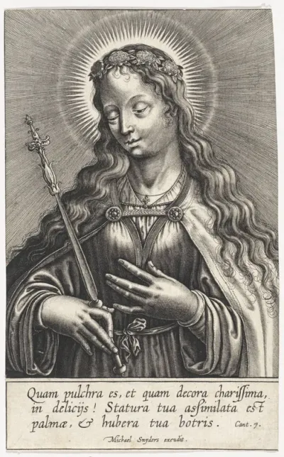 Maria, met scepter in de hand