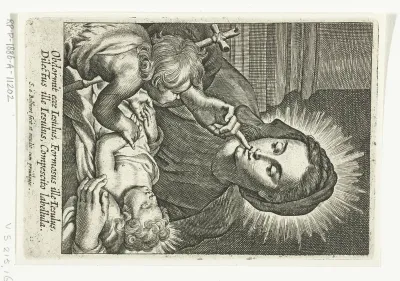 Maria met slapend Christuskind en Johannes de Doper
