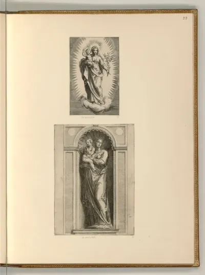 Maria mit Kind im Strahlenkranz; Maria mit Kind in einer Nische