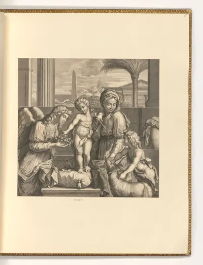 Maria mit Kind, Johannesknaben und Engel