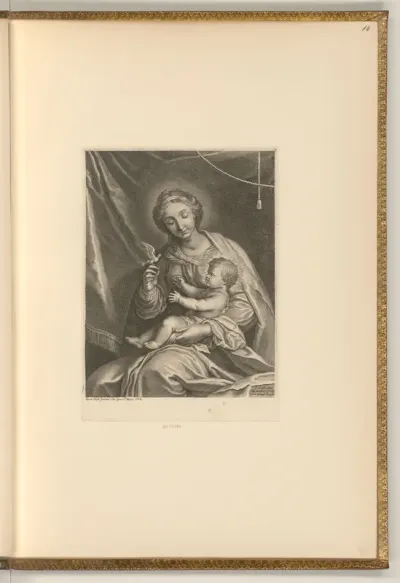Maria mit Kind und Vogel