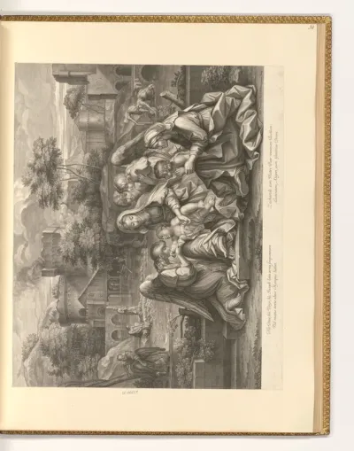 Maria und Elisabeth mit Jesus und Johannes umgeben von Engeln