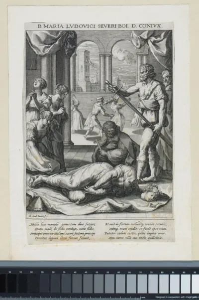 Maria van Brabant onthoofd door Lodewijk II van Beieren