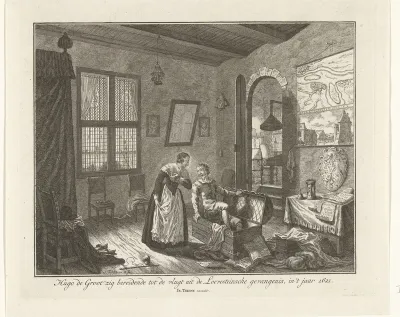 Maria van Reigersberch en Hugo de Groot bereiden zijn vlucht uit Slot Loevestein voor, 1621