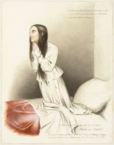 Maria von Moehrl, a girl with stigmata on her hands