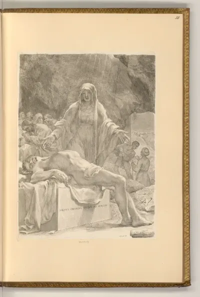 Maria vor dem Leichnam Christi