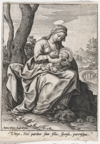 Maria zoogt het Christuskind