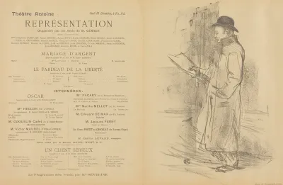 Mariage d'argent; Le Fardeau de la liberté; Un Client sérieux [recto]