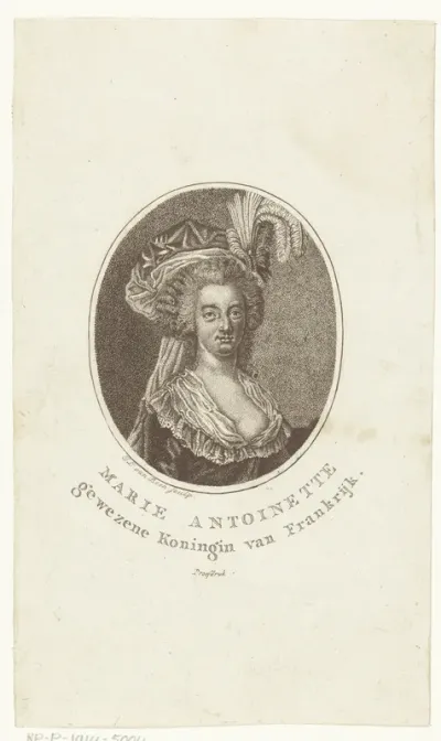 Marie Antoinette gewezene Koningin van Frankrijk