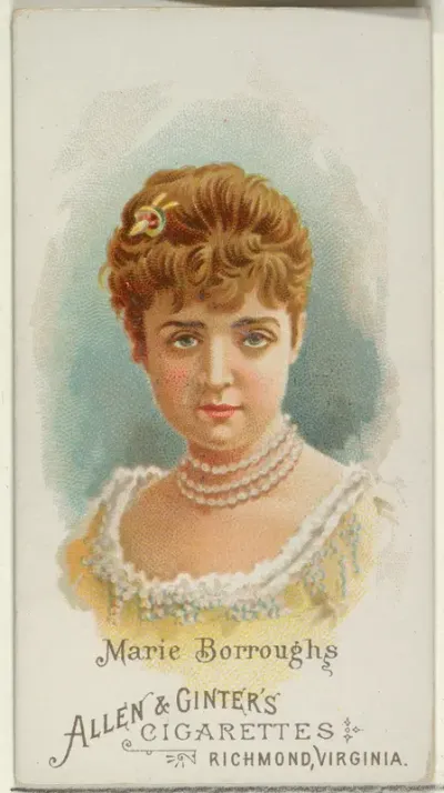 Marie Borroughs, from World's Beauties, Series 1 (N26) for Allen & Ginter Cigarettes