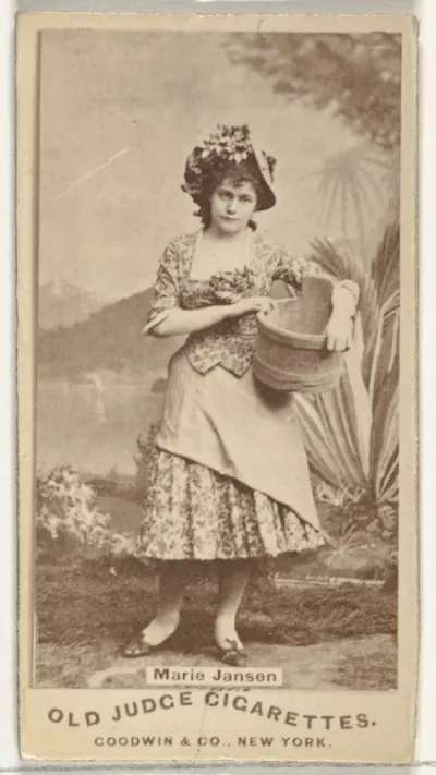Marie Jansen, from the Actors and Actresses series (N171) for Old Judge Cigarettes