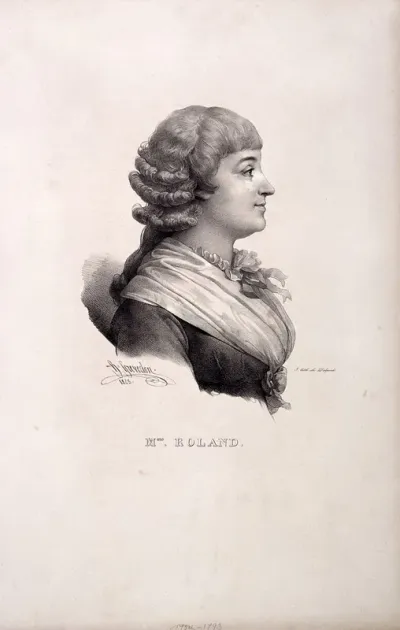 Marie-Jeanne Philipon, Madame Roland (1754-1793) Lithograph by H