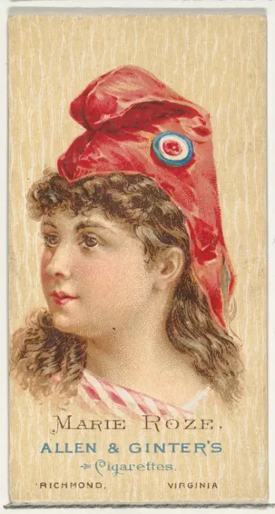 Marie Roze, from World's Beauties, Series 2 (N27) for Allen & Ginter Cigarettes