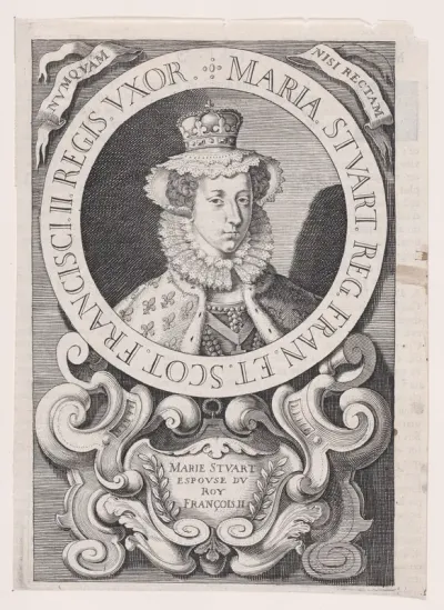 Marie Stuart, espouse du Roy François II (from Histoire de France depuis Faramond jusqu'à maintenant [...], volume 2, page 808)