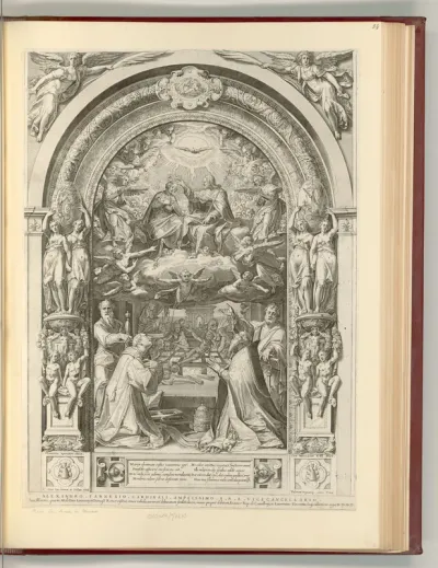 Marienkrönung durch Christus mit Marter des hl. Laurentius