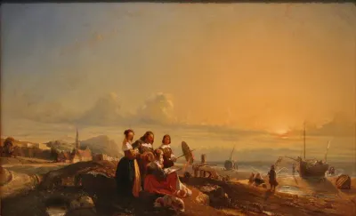 Marine, Beach with Figures