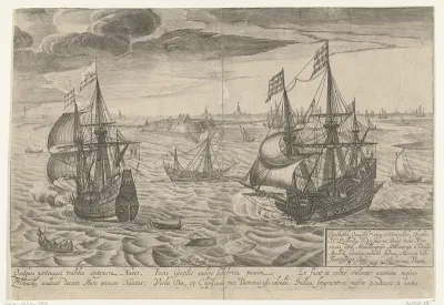 Marine met gezicht op het fort van Rammekens