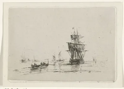 Marine met zeilschip