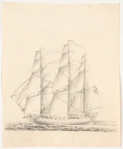 Marineskib for fulde sejl