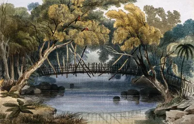 Mariquita, Colombia: a wooden bridge