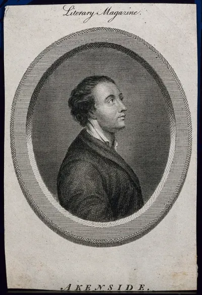 Mark Akenside. Line engraving by W. Angus, 1792